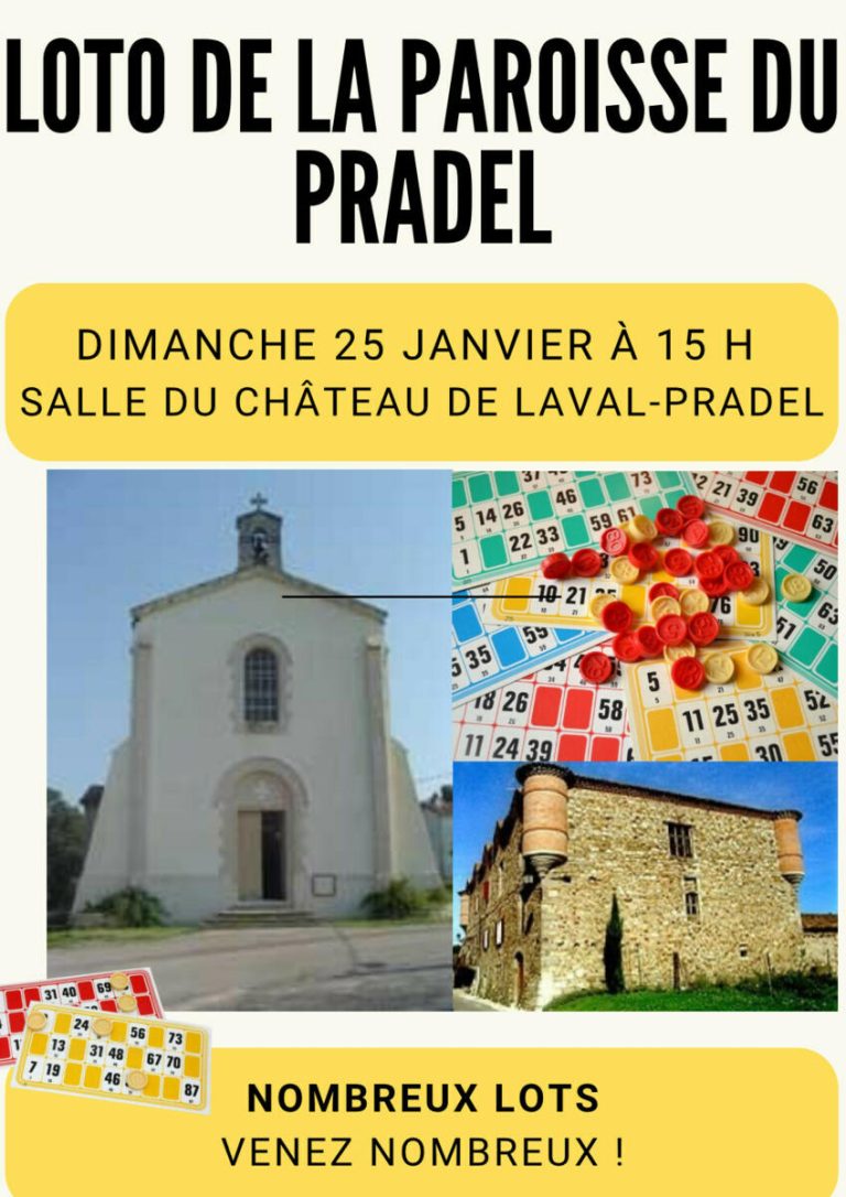 Loto de la paroisse du Pradel dimanche 25 janvier
