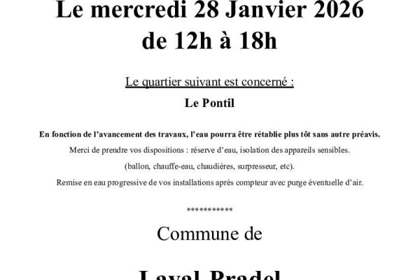 Travaux sur le réservoir du Pontil