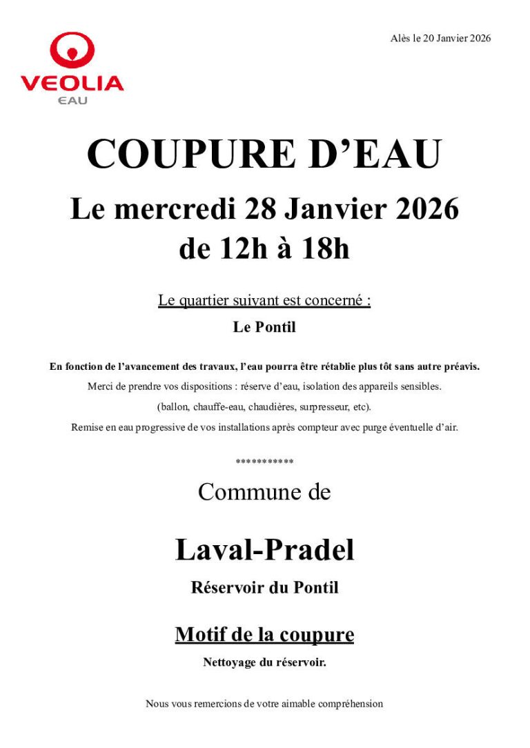 Travaux sur le réservoir du Pontil