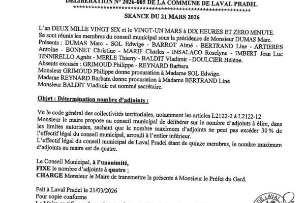 Délibérations du conseil municipal