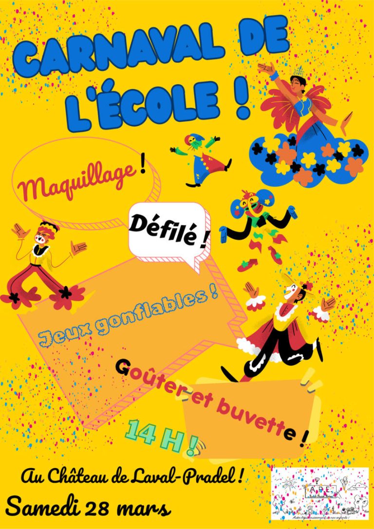 Le Carnaval c&rsquo;est samedi 28 mars