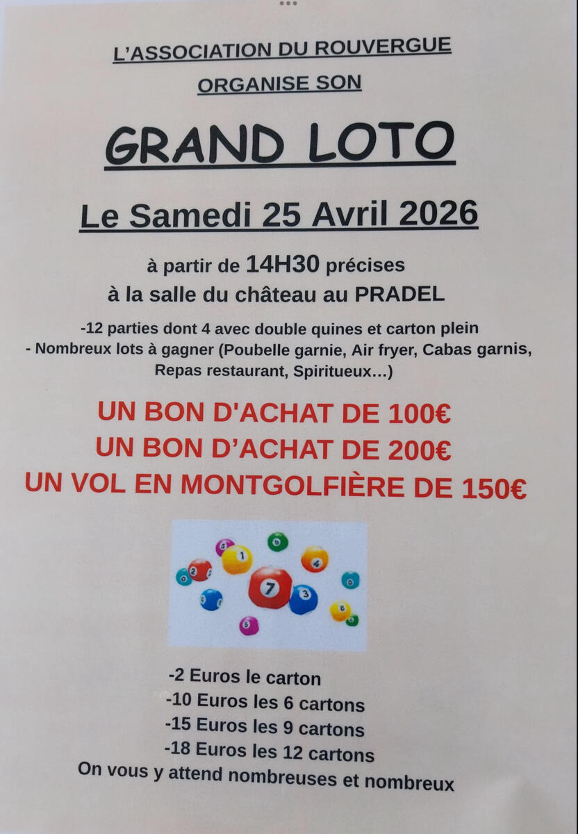 Loto au château samedi