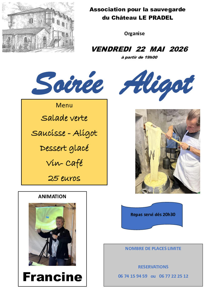 Soirée Aligot signée Sauvegarde du Château