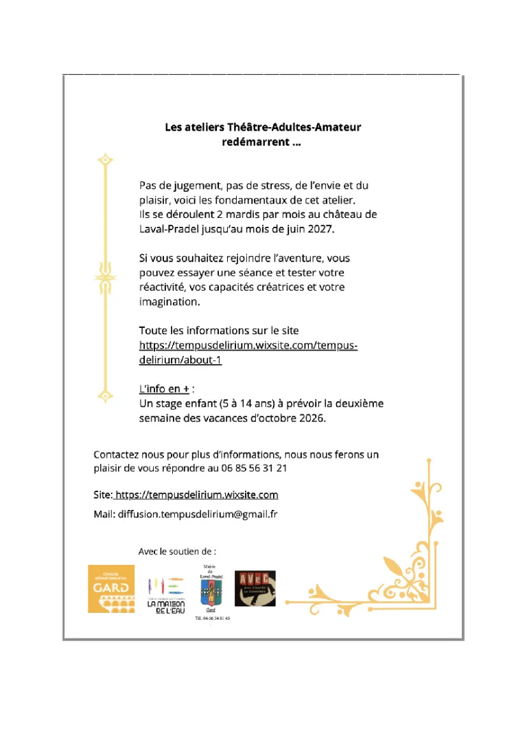 Ateliers théâtre