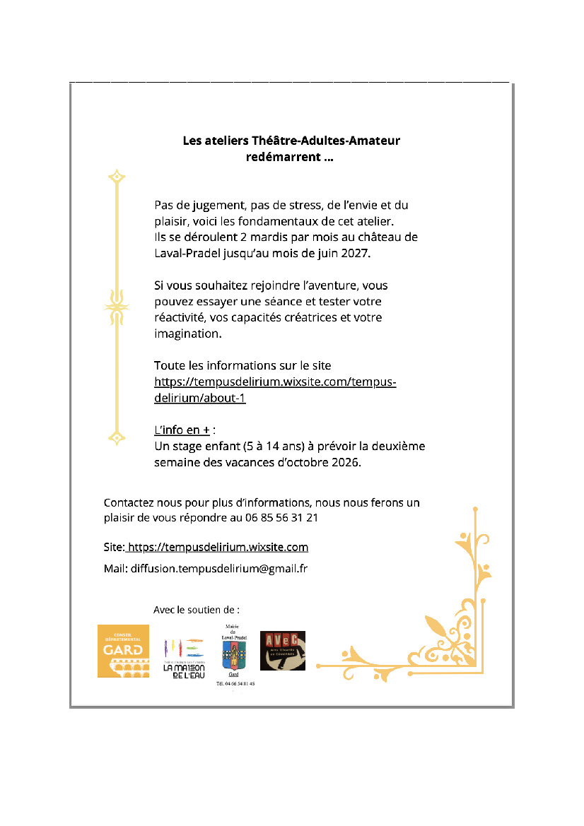 Ateliers théâtre